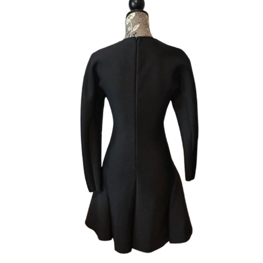 COS Women's XS Black Designer Long Sleeve Mini Dress With Fitted Silhouette - Picture 3 of 15